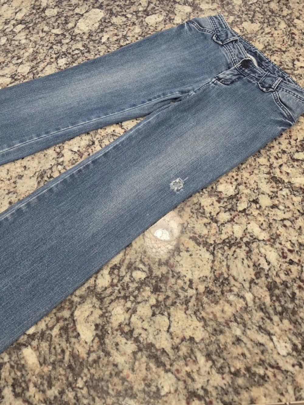 Vintage GAP Blue Jeans Boot Cut USA Womens 0R Low Rise Dark Wash Distressed